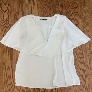 Zara white top